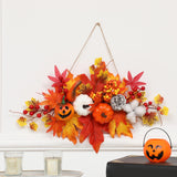 Maxbell Thanksgiving Pumpkin Decorating Hanging with Lights for Porch Door Halloween StyleC