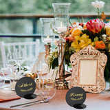 Maxbell 10Pcs DIY Table Numbers Guest Name Tag for Dinner Party Table Centerpiece Black