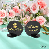 Maxbell 10Pcs DIY Table Numbers Guest Name Tag for Dinner Party Table Centerpiece Black