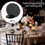 Maxbell 10Pcs DIY Table Numbers Guest Name Tag for Dinner Party Table Centerpiece Black