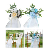 Maxbell Wedding Chair Decoration Flower Chair Back Flowers for Banquet
