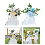 Maxbell Wedding Chair Decoration Flower Chair Back Flowers for Banquet