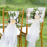 Maxbell Wedding Chair Decoration Flower Chair Back Flowers for Banquet