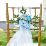 Maxbell Wedding Chair Decoration Flower Chair Back Flowers for Banquet