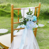 Maxbell Wedding Chair Decoration Flower Chair Back Flowers for Banquet