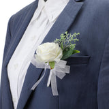 Maxbell Chest Corsage Formal Suit Accessories Boutonniere for Bridal Wedding StyleA