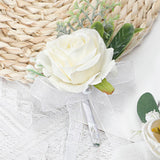 Maxbell Chest Corsage Formal Suit Accessories Boutonniere for Bridal Wedding StyleA