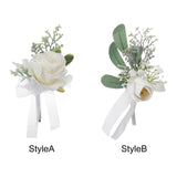 Maxbell Chest Corsage Formal Suit Accessories Boutonniere for Bridal Wedding StyleA