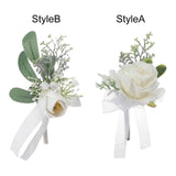 Maxbell Chest Corsage Formal Suit Accessories Boutonniere for Bridal Wedding StyleA