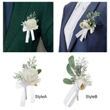 Maxbell Chest Corsage Formal Suit Accessories Boutonniere for Bridal Wedding StyleA