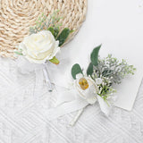 Maxbell Chest Corsage Formal Suit Accessories Boutonniere for Bridal Wedding StyleA
