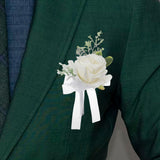 Maxbell Chest Corsage Formal Suit Accessories Boutonniere for Bridal Wedding StyleA