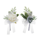 Maxbell Chest Corsage Formal Suit Accessories Boutonniere for Bridal Wedding StyleA