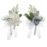 Maxbell Chest Corsage Formal Suit Accessories Boutonniere for Bridal Wedding StyleA