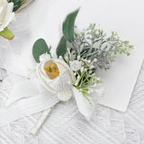 Maxbell Chest Corsage Formal Suit Accessories Boutonniere for Bridal Wedding StyleB