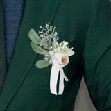 Maxbell Chest Corsage Formal Suit Accessories Boutonniere for Bridal Wedding StyleB