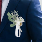 Maxbell Chest Corsage Formal Suit Accessories Boutonniere for Bridal Wedding StyleB