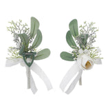 Maxbell Chest Corsage Formal Suit Accessories Boutonniere for Bridal Wedding StyleB
