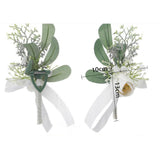 Maxbell Chest Corsage Formal Suit Accessories Boutonniere for Bridal Wedding StyleB