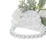 Maxbell Wrist Corsage Ribbon Bracelet Hand Flowers for Bridesmaid Bridal StyleA