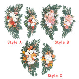 Maxbell 2Pcs Artificial Wedding Arch Decoration for Wedding Photographic Props Style A