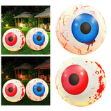 Maxbell Halloween Inflatable Eyeball Scary Eye Balls Toys for Garden Party Decor Blue and Red 1Pair