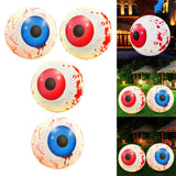 Maxbell Halloween Inflatable Eyeball Scary Eye Balls Toys for Garden Party Decor Blue and Red 1Pair