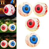 Maxbell Halloween Inflatable Eyeball Scary Eye Balls Toys for Garden Party Decor Blue and Red 1Pair