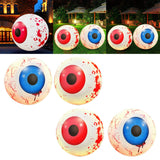 Maxbell Halloween Inflatable Eyeball Scary Eye Balls Toys for Garden Party Decor Blue and Red 1Pair