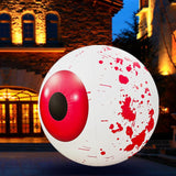 Maxbell Halloween Inflatable Eyeball Scary Eye Balls Toys for Garden Party Decor Blue and Red 1Pair