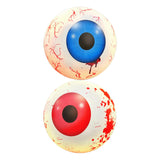 Maxbell Halloween Inflatable Eyeball Scary Eye Balls Toys for Garden Party Decor Blue and Red 1Pair