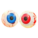 Maxbell Halloween Inflatable Eyeball Scary Eye Balls Toys for Garden Party Decor Blue and Red 1Pair