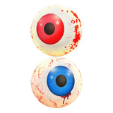 Maxbell Halloween Inflatable Eyeball Scary Eye Balls Toys for Garden Party Decor Blue and Red 1Pair