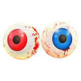 Maxbell Halloween Inflatable Eyeball Scary Eye Balls Toys for Garden Party Decor Blue and Red 1Pair