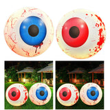 Maxbell Halloween Inflatable Eyeball Scary Eye Balls Toys for Garden Party Decor Blue and Red 1Pair