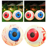 Maxbell Halloween Inflatable Eyeball Scary Eye Balls Toys for Garden Party Decor Blue and Red 1Pair