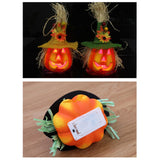 Maxbell Halloween Foam Pumpkin Lantern Decoration Props for Home Tabletop Green Hat