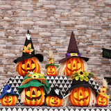 Maxbell Halloween Foam Pumpkin Lantern Decoration Props for Home Tabletop Green Hat