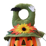 Maxbell Halloween Foam Pumpkin Lantern Decoration Props for Home Tabletop Green Hat