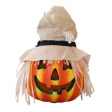 Maxbell Halloween Foam Pumpkin Lantern Decoration Props for Home Tabletop Beige Hat