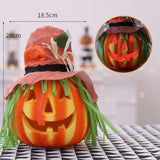 Maxbell Halloween Foam Pumpkin Lantern Decoration Props for Home Tabletop Pink Hat