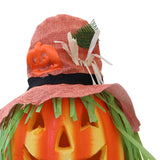 Maxbell Halloween Foam Pumpkin Lantern Decoration Props for Home Tabletop Pink Hat