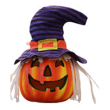 Maxbell Halloween Foam Pumpkin Lantern Decoration Props for Home Tabletop Purple Hat