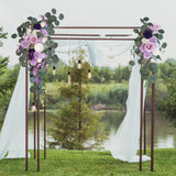 Maxbell Rustic Artificial Flower Swag Handmade Hanging for Parties Arbor Ornament Purple