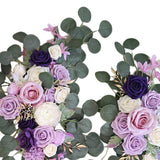 Maxbell Rustic Artificial Flower Swag Handmade Hanging for Parties Arbor Ornament Purple
