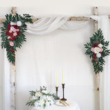 Maxbell Rustic Artificial Flower Swag Handmade Hanging for Parties Arbor Ornament Red