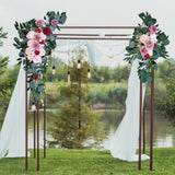 Maxbell Rustic Artificial Flower Swag Handmade Hanging for Parties Arbor Ornament Pink