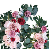 Maxbell Rustic Artificial Flower Swag Handmade Hanging for Parties Arbor Ornament Pink