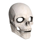 Maxbell Skull mask Movable Mouth Full Face Scary for Adult Masquerade Outdoor White