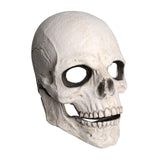 Maxbell Skull mask Movable Mouth Full Face Scary for Adult Masquerade Outdoor White